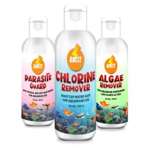 Boltz All 3 in 1 Fish Medicine Pack of 100 Ml Each (Chlorine Remover, Parasite Guard, Algae Remover)